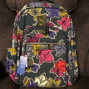 Vera Bradley Iconic DeluxeBackPack Falling Flower